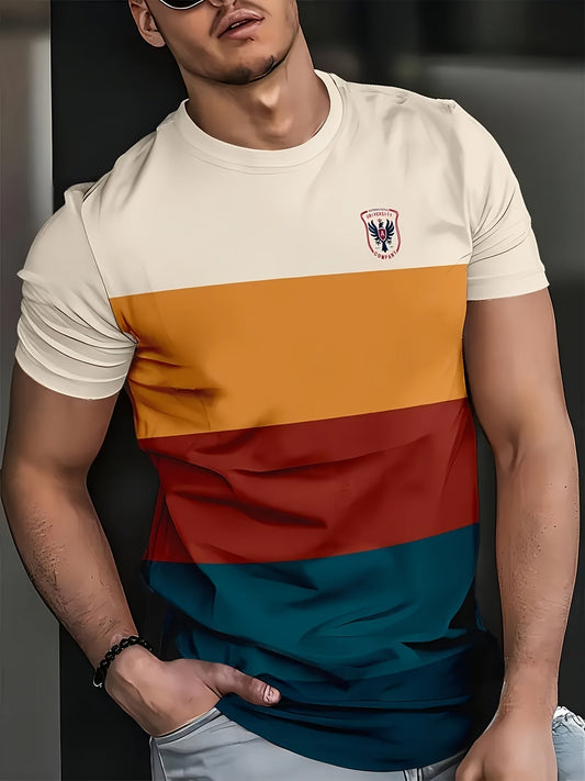 Men'S Plus Size Casual Crew Neck T-Shirt