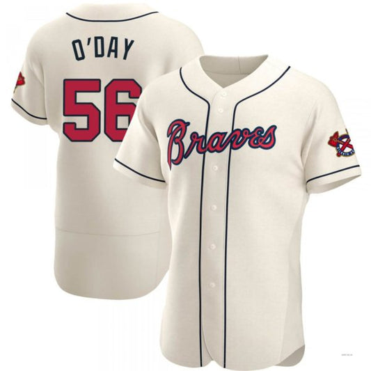 Atlanta Braves #56 Darren O?ˉDay Cream Alternate Jersey Stitches Baseball Jerseys
