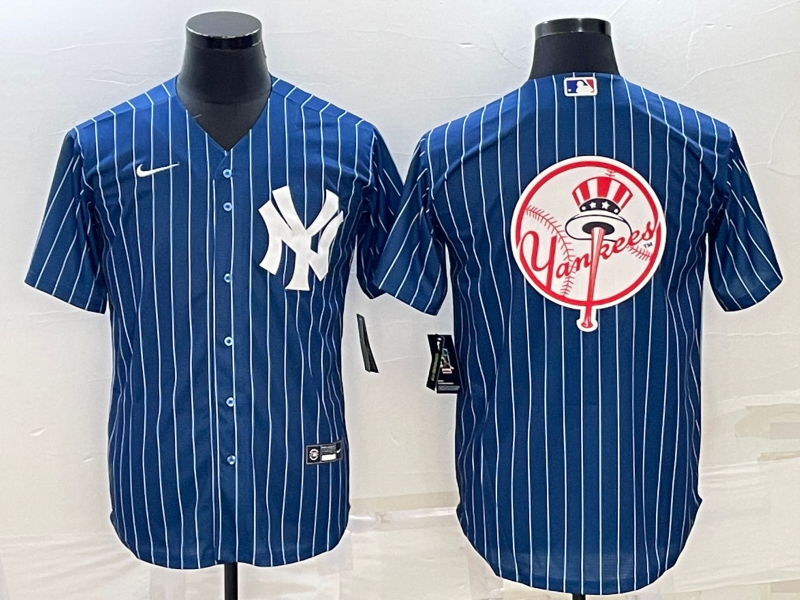 Men's New York Yankees Blue Replica Team Jersey1