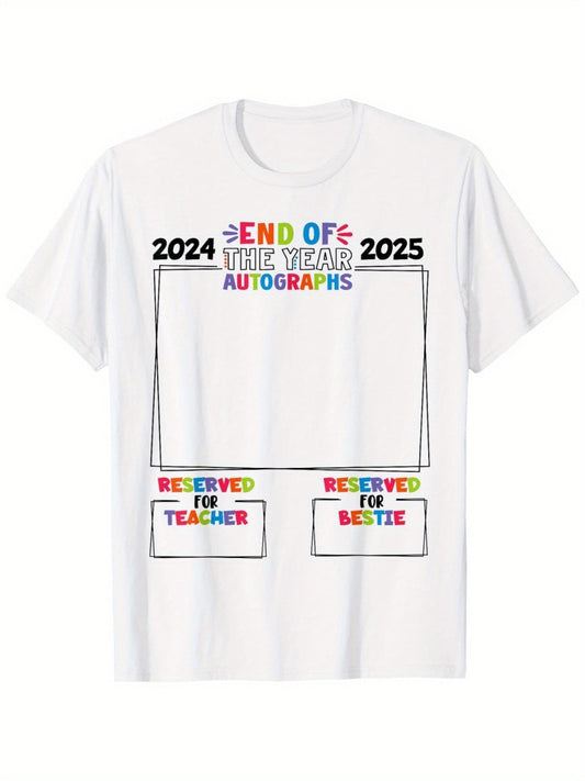 End Of The Year Autographs 2025 Last Day of School Girls Custom Shirt