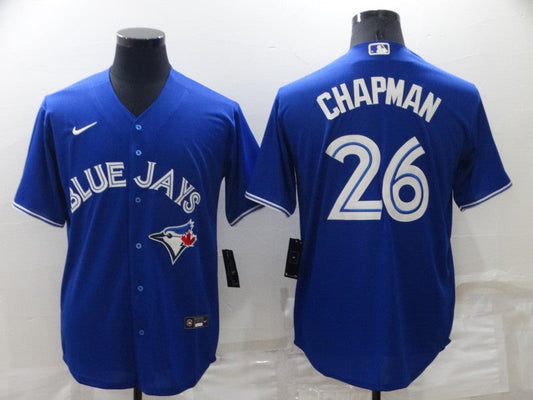 Men's Toronto Blue Jays Matt Chapman #26 Blue Replica Baseball Jersey1