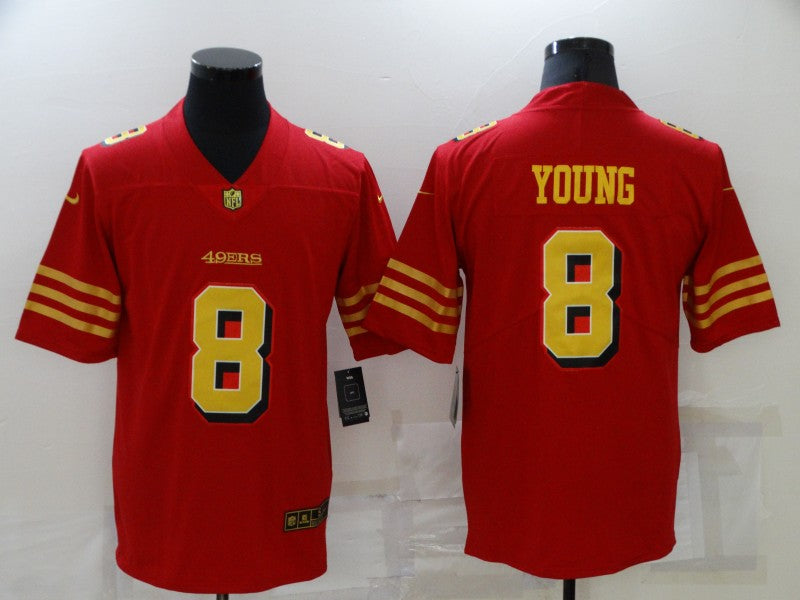 Men's San Francisco 49ers Steve Young #8 Red Player Game Jersey1