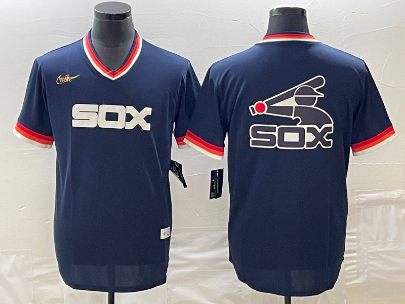Men's Chicago White Sox Navy Cooperstown Collection Replica Player Jersey1