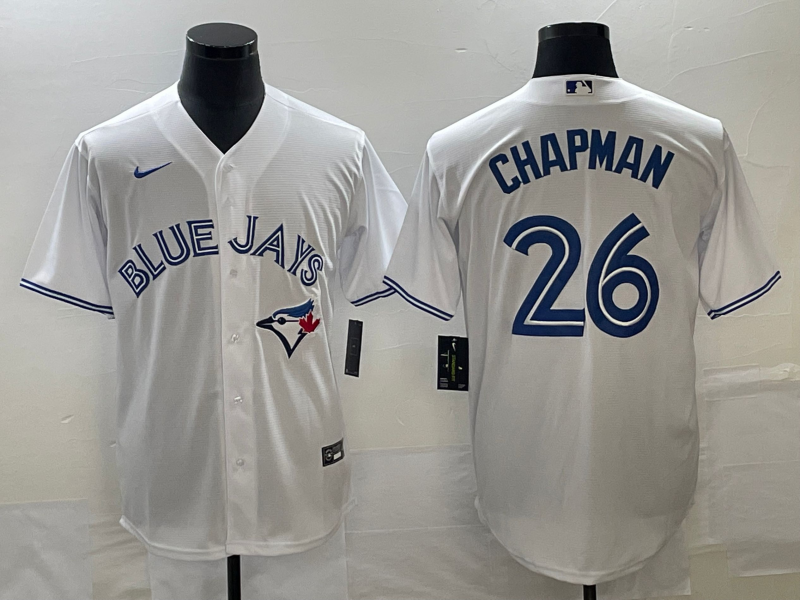 Men's Toronto Blue Jays Matt Chapman #26 White Replica Player Jersey1