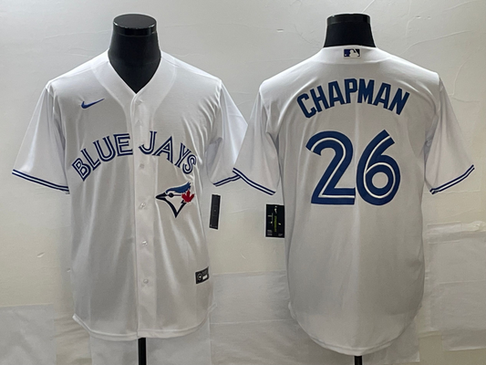 Men's Toronto Blue Jays Matt Chapman #26 White Replica Player Jersey1
