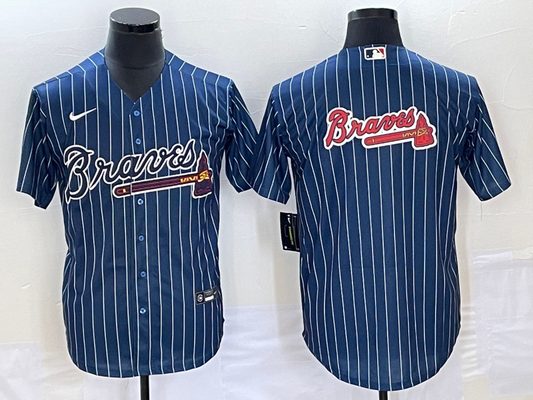Men's Atlanta Braves Blue Replica Team Jersey1