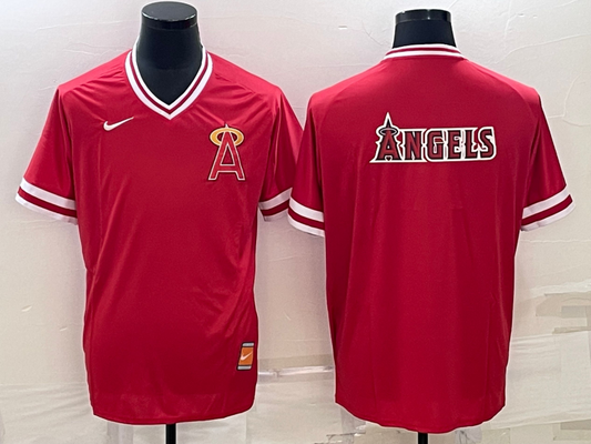 Men's Los Angeles Angels Red Blank Replica Jersey1