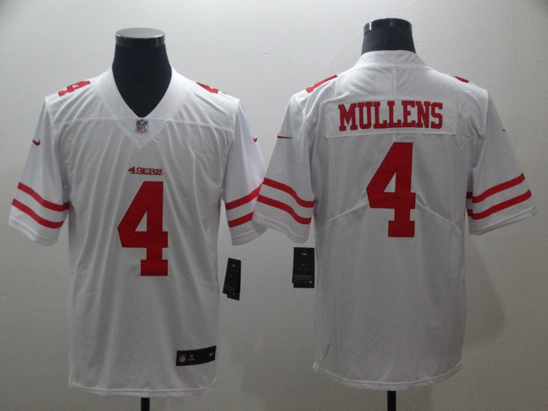 Men's San Francisco 49ers Nick Mullens #4 White Game Jersey1
