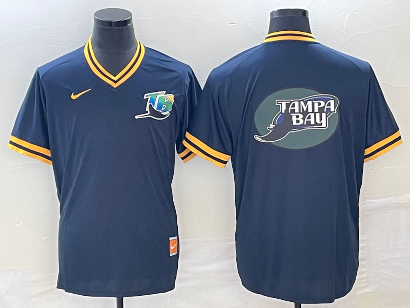Men's Tampa Bay Rays Navy Replica Team Jersey1