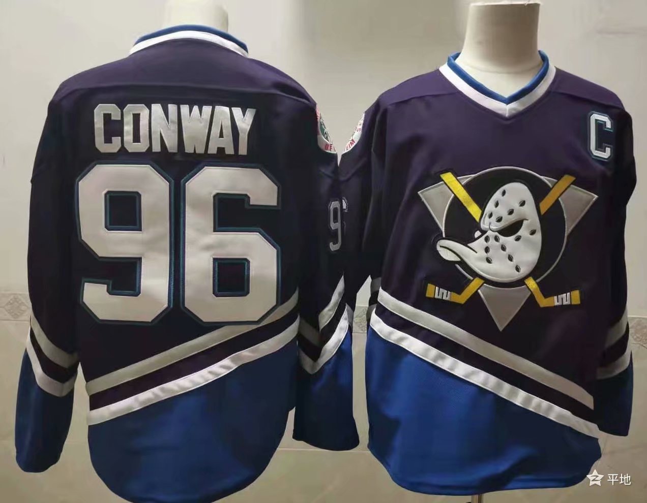 Men's Anaheim Ducks Charlie Conway #96 Navy Breakaway Player Jersey1