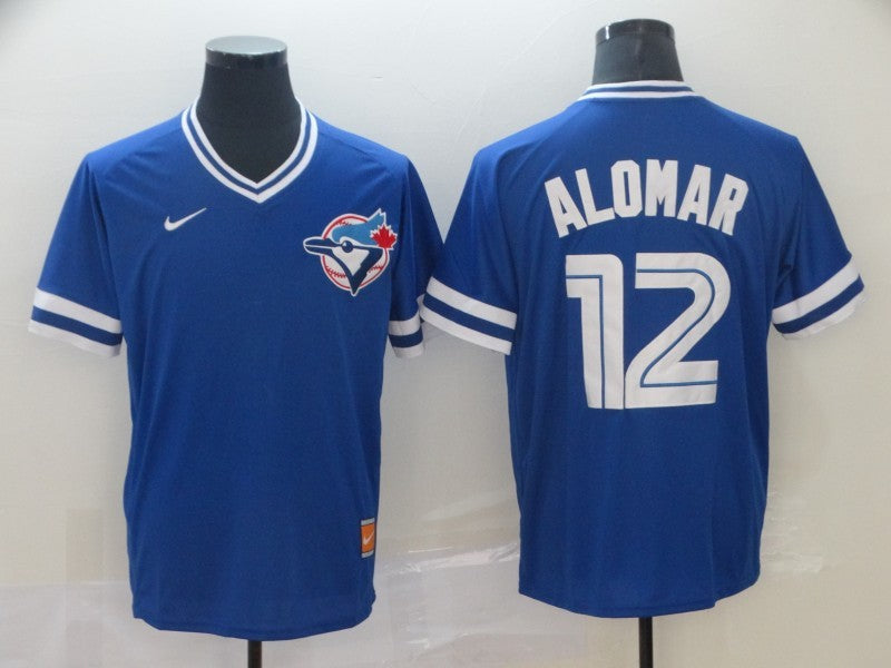 Men's Toronto Blue Jays Roberto Alomar #12 Blue Replica Player Jersey1