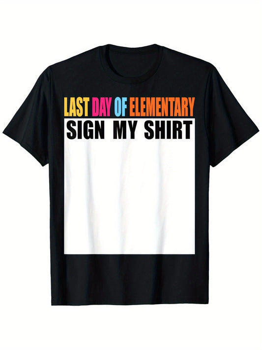 Last Day of Elementary School Men'S Cotton Custom Shirt T-Shirt