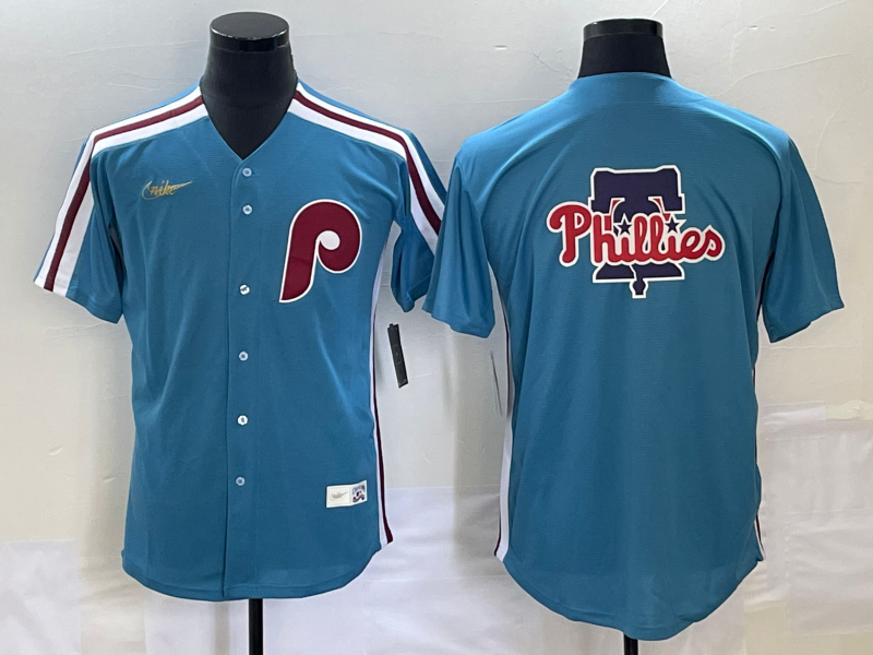 Men's Philadelphia Phillies Blue Replica Team Jersey1