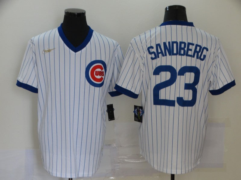 Men's Chicago Cubs Ryne Sandberg #23 White Stitched Jersey1