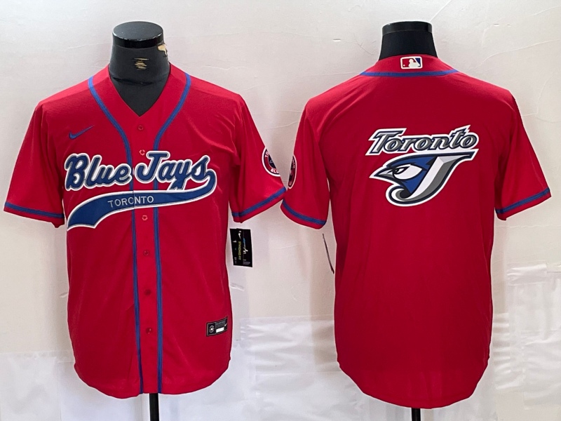Men's Toronto Blue Jays Red Replica Game Jersey1 Joint Edition