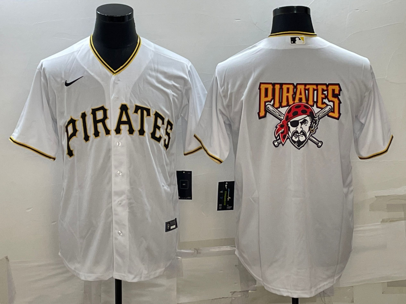 Men's Pittsburgh Pirates White Home Replica Team Jersey1