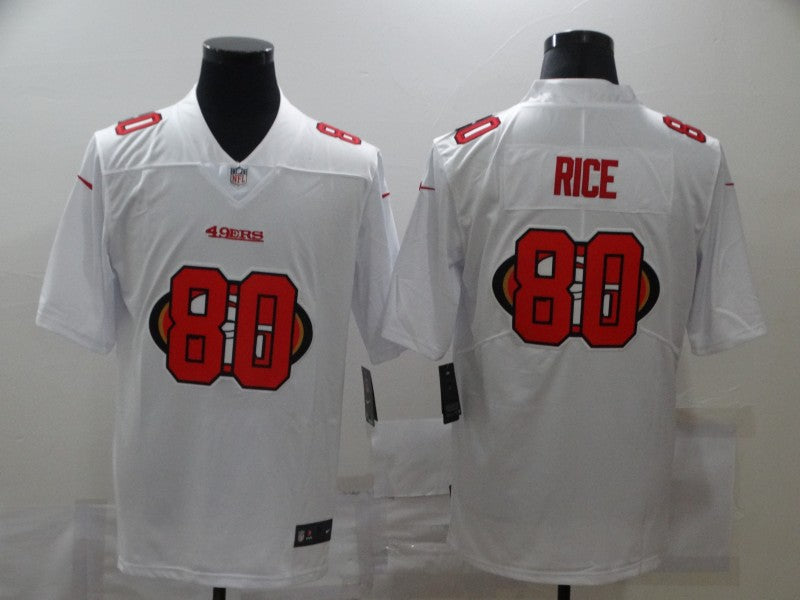 Men's San Francisco 49ers Jerry Rice #80 White Authentic Game Jersey1