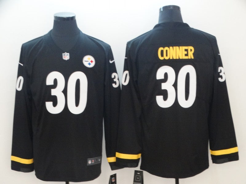 Men's Pittsburgh Steelers James Conner #30 Black Authentic Game Jersey1