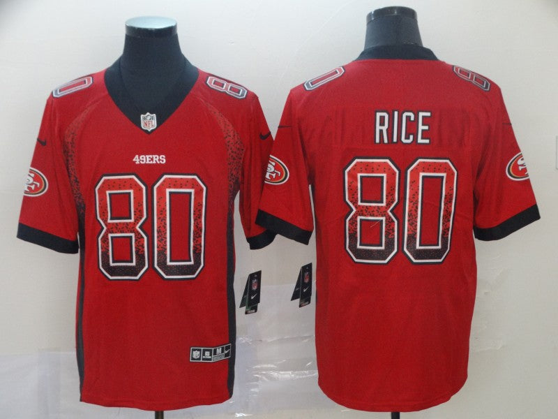 Men's San Francisco 49ers Jerry Rice #80 Red Authentic Game Jersey1