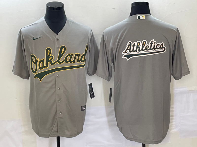 Men's Oakland Athletics Gray Replica Player Jersey1