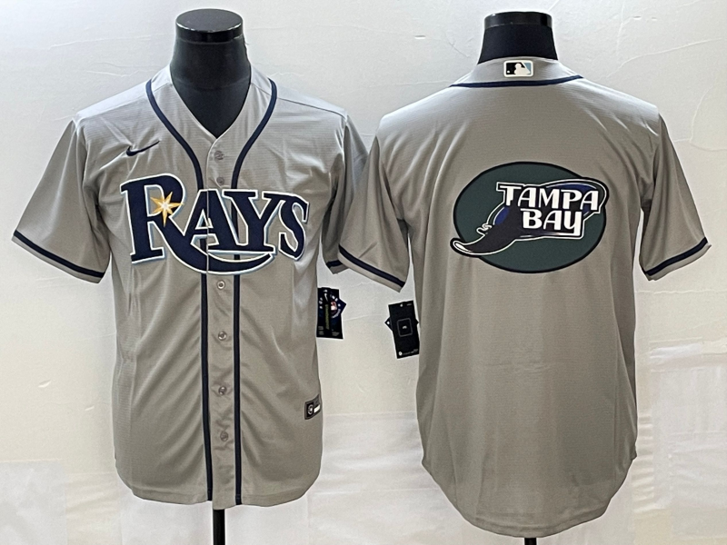 Men's Tampa Bay Rays Gray Replica Team Jersey1