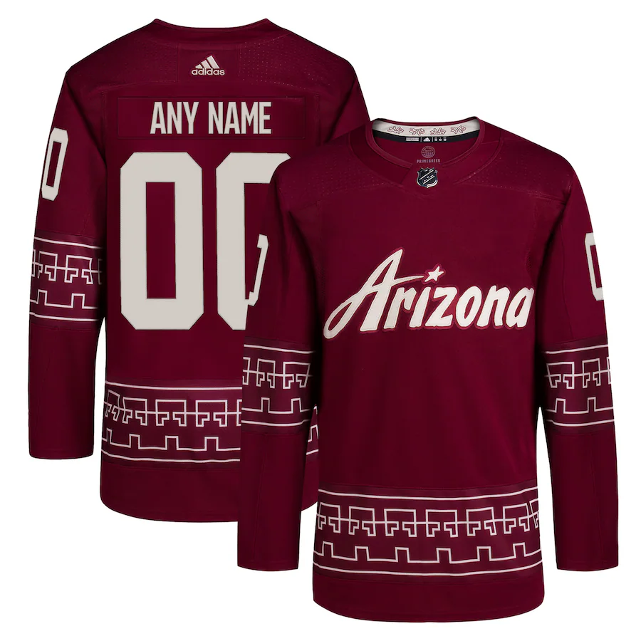 Men's Arizona Coyotes Garnet Alternate Authentic Pro Primegreen Custom Jersey1