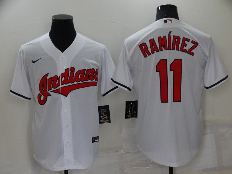 Men's Cleveland Guardians Jose Ramirez Nike White Replica Player Jersey1
