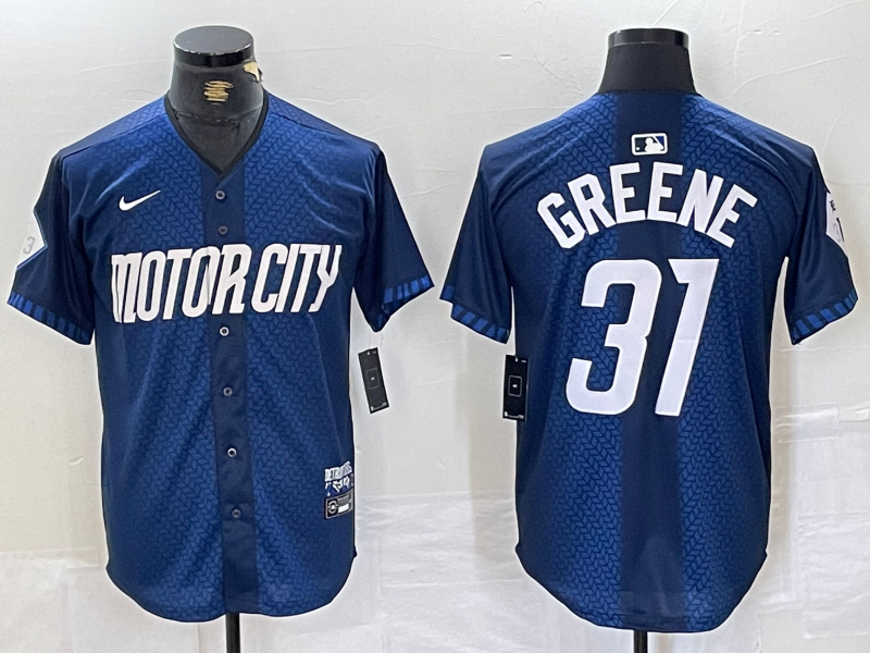 Men's Detroit Tigers Riley Greene #31 Navy 2024 City Connect Limited Jersey1