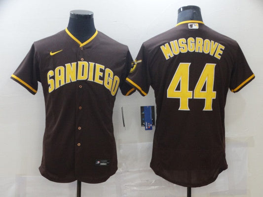 Men's San Diego Padres Joe Musgrove #44 Brown Stitched Jersey1