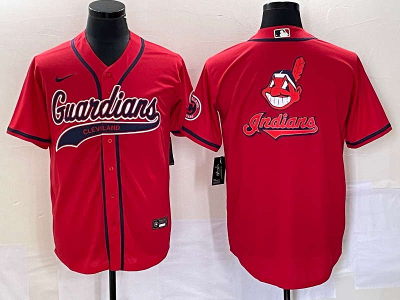 Men's Cleveland Guardians Red Alternate Replica Team Jersey1