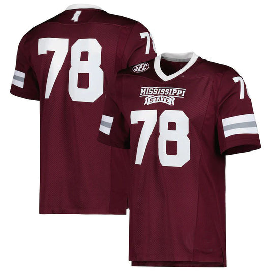 #78 M.State Bulldogs Team Premier Maroon Football Jersey Stitched American College Jerseys