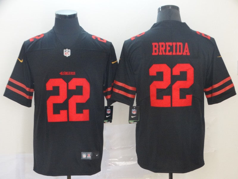 Men's San Francisco 49ers Matt Breida #22 Black Game Jersey1