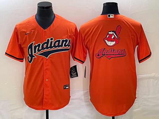 Men's Cleveland Guardians Orange Replica Team Jersey1