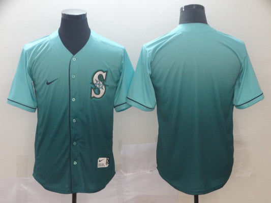 Men's Seattle Mariners Aqua Replica Blank jersey
