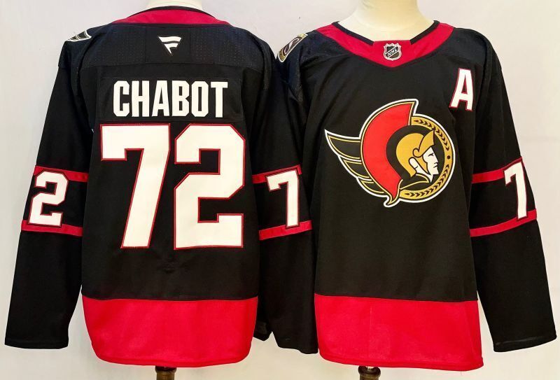 Men's Ottawa Senators Thomas Chabot #72 Fanatics Black Home Breakaway Jersey