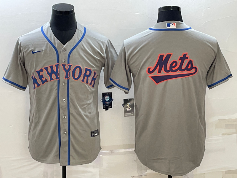 Men's New York Mets Gray Road Authentic Team Jersey1