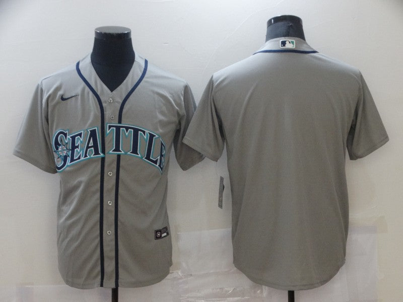 Men's Seattle Mariners Gray Replica Blank Jersey1