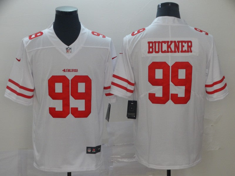 Men's San Francisco 49ers DeForest Buckner #99 White Game Player Jersey1