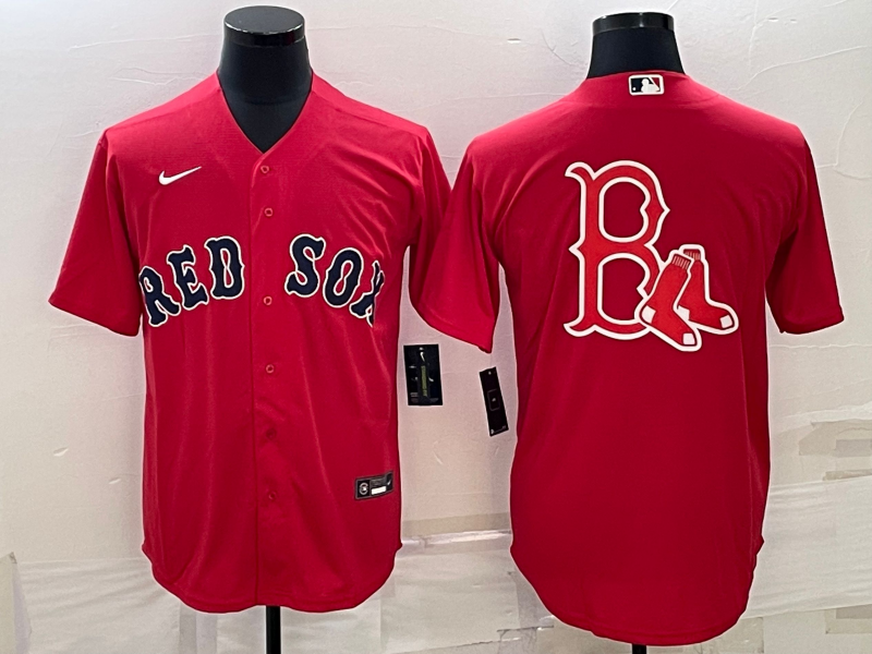 Men's Boston Red Sox Red Alternate Replica Player Jersey1