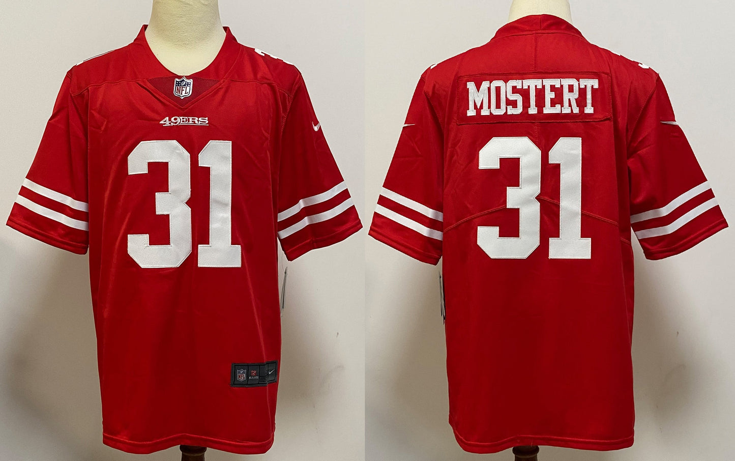 Men's San Francisco 49ers Raheem Mostert #31 Red Game Player Jersey1