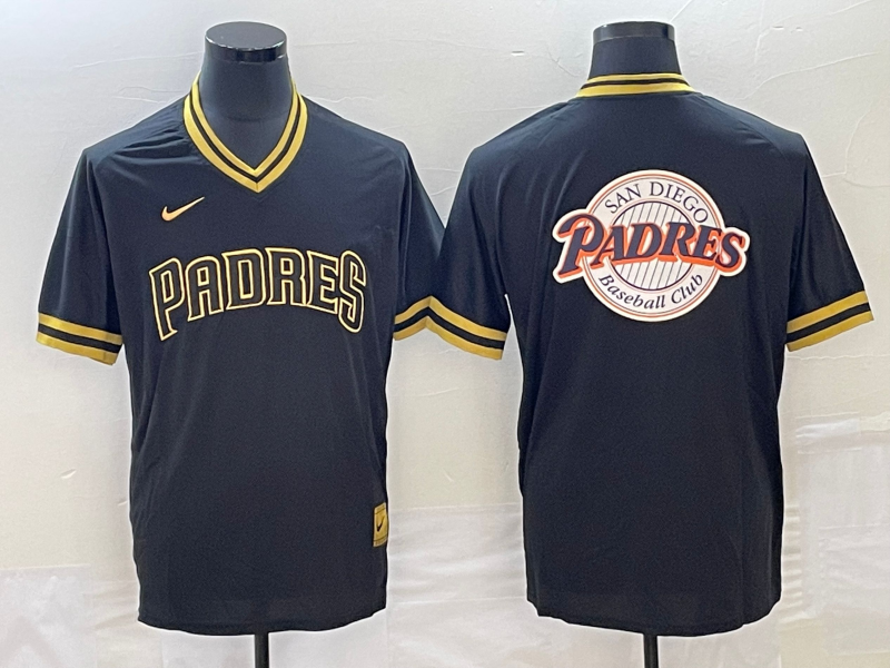 Men's San Diego Padres Black Cooperstown Collection Player Jersey1
