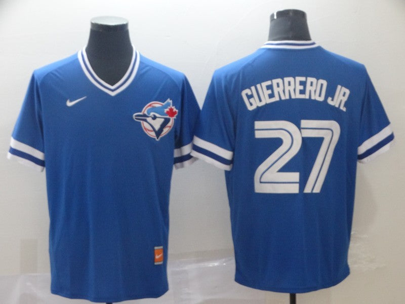 Men's Toronto Blue Jays Vladimir Guerrero Jr. #27 Blue Replica Player Jersey1