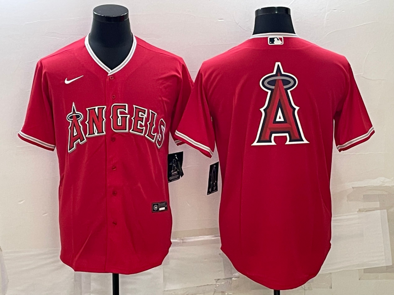 Men's Los Angeles Angels Red Alternate Replica Team Jersey1