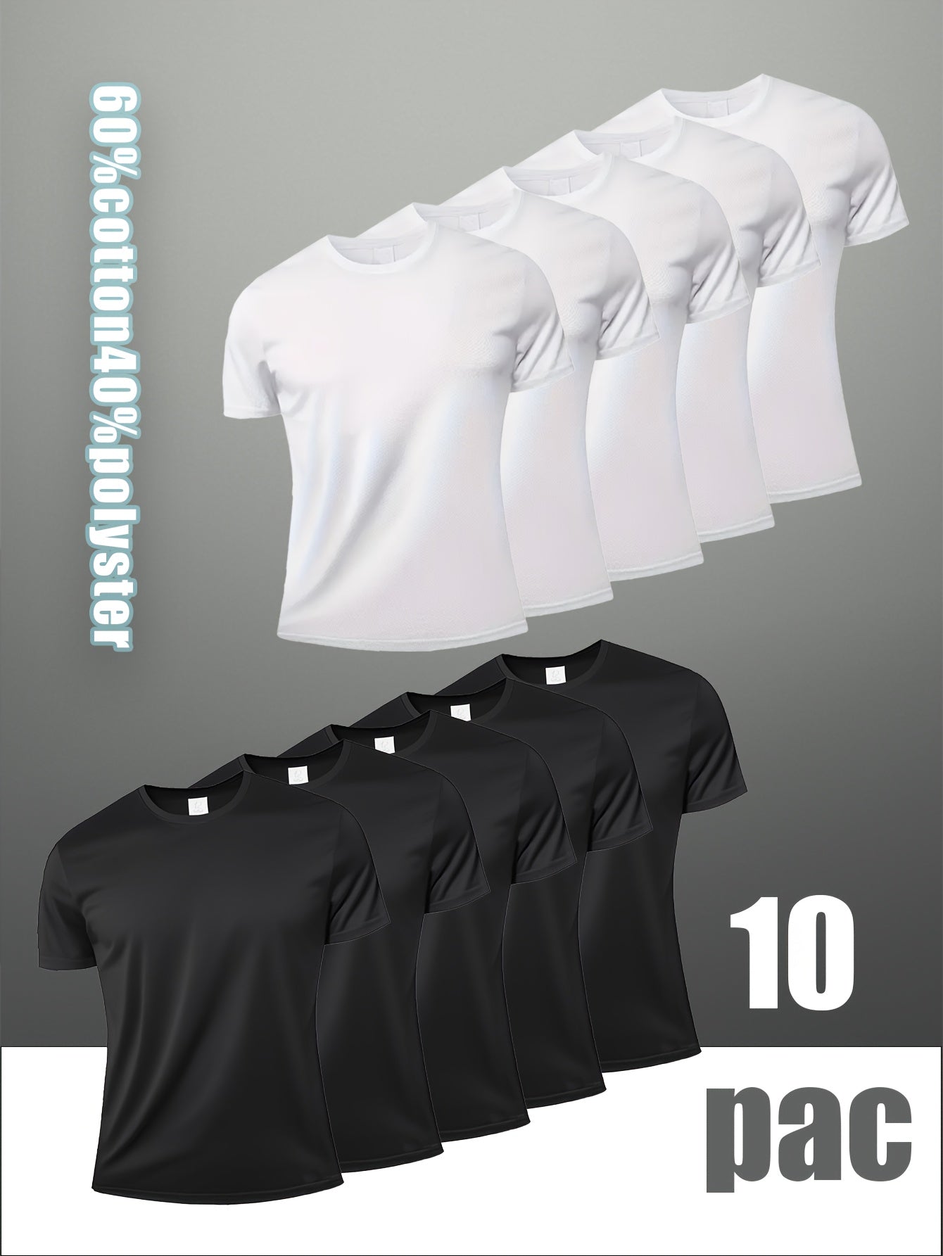 10pcs Men's Heavyweight T-Shirts