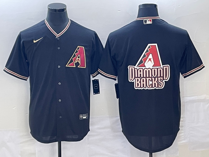 Men's Arizona Diamondbacks Black Replica Player Jersey1
