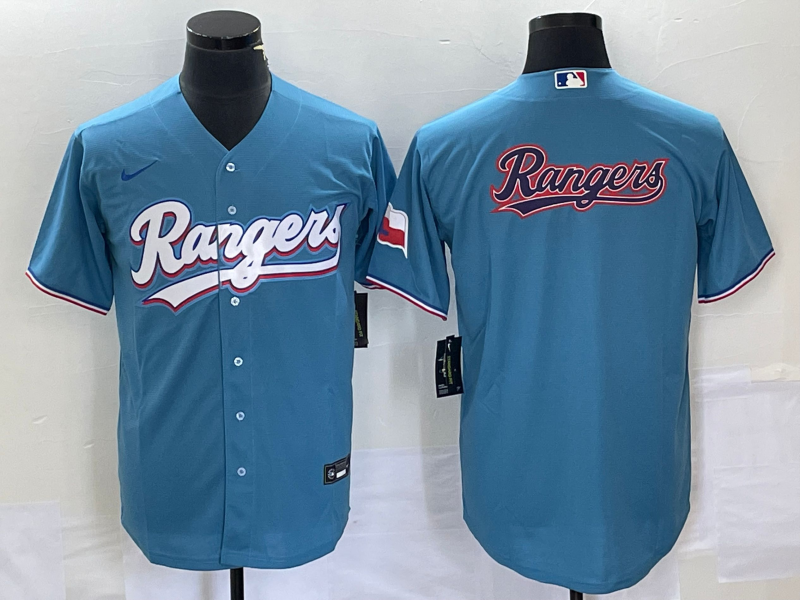 Men's Texas Rangers Blue Replica Team Jersey1