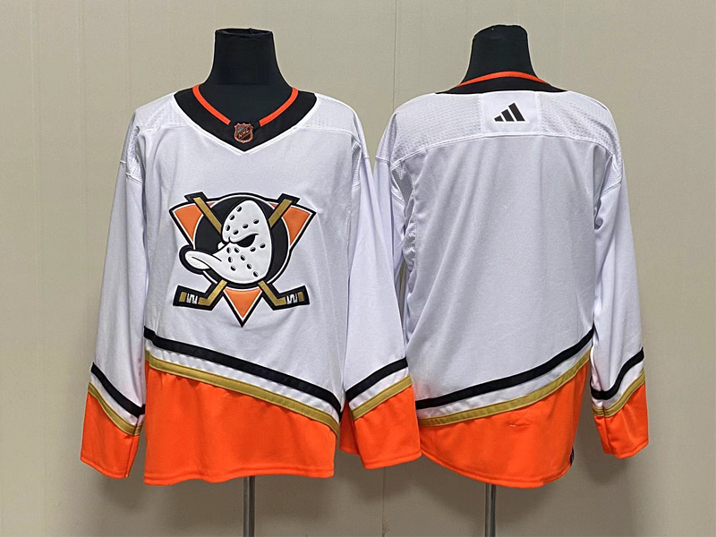 Men's Anaheim Ducks White Blank Jersey1