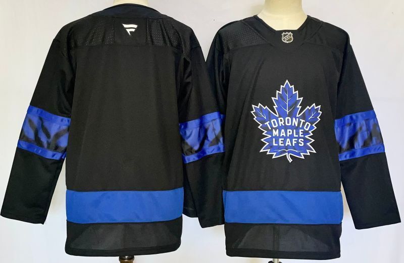 Men's Toronto Maple Leafs Fanatics Black Blue Blank jersey