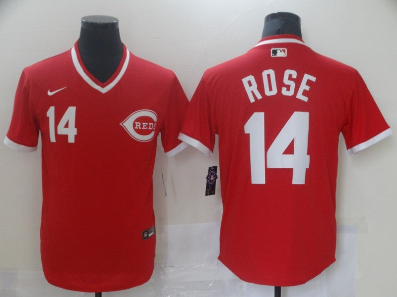 Men's Cincinnati Reds Pete Rose #14 Red Player Jersey1