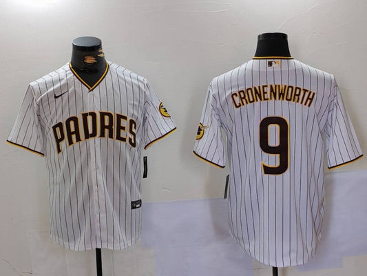 Men's San Diego Padres Jake Cronenworth #9 White Stitched Jersey1